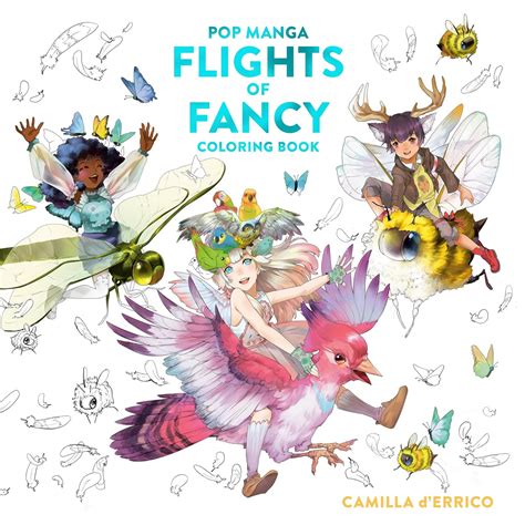 Pop Manga Flights of Fancy Coloring Book : d'Errico, Camilla: Amazon.in ...