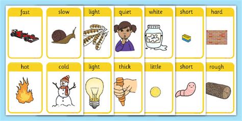 👉 Opposites Flashcards | Matching Cards — Primary