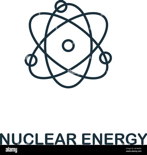 Nuclear Energy icon from clean energy collection. Simple line element ...