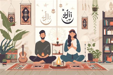 Premium Photo | Interfaith couple decorating their home with symbols from both religions ...