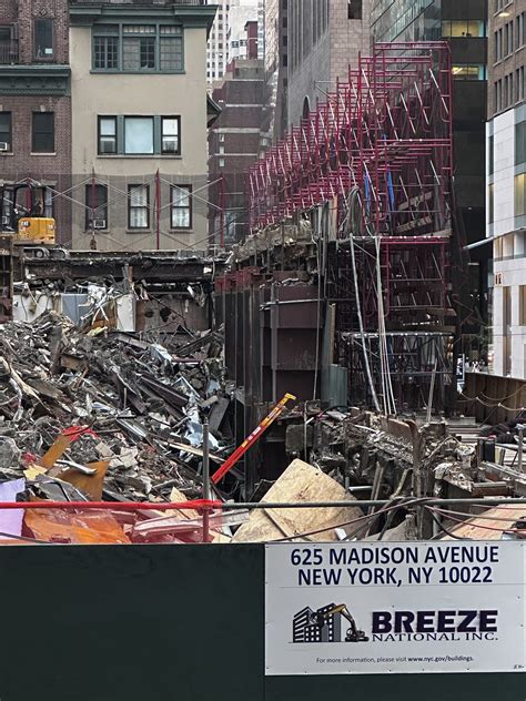 Demolition Nears Completion for 625 Madison Avenue Supertall on ...