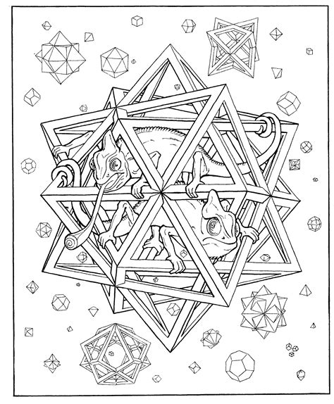 Geometric Coloring Pages For Adults - Coloring Home