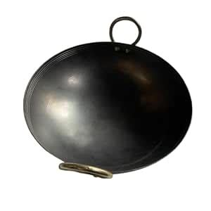 Heavy Duty Iron Big Kadai with Dual Handles – Traditional Deep Frying ...