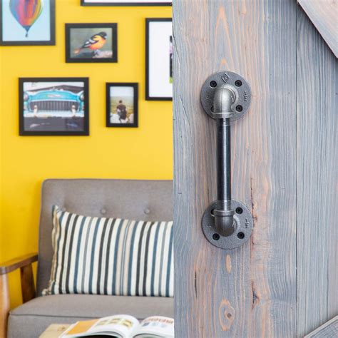 Buy Rustic Industrial Pipe Décor Barn Door Handle, 6 Inch - Authentic ...