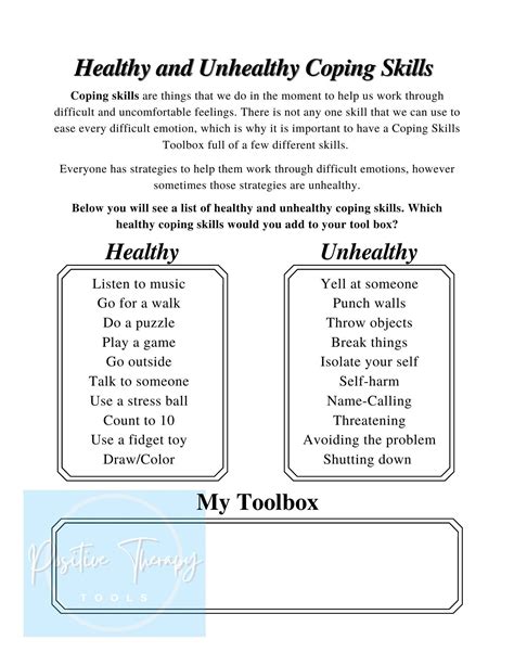 Coping skills worksheets – Artofit