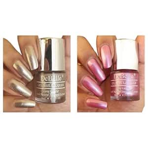 Buy Debelle Gel Nail Polish Combo Set Of 2 Pandora (Blush Rose Gold ...