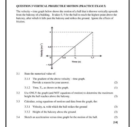 Image result for Vertical Projectile Motion Excercise