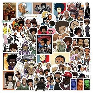 50Pcs The Boondocks Stickers Pack, Funny Cartoon Vinyl Waterproof ...