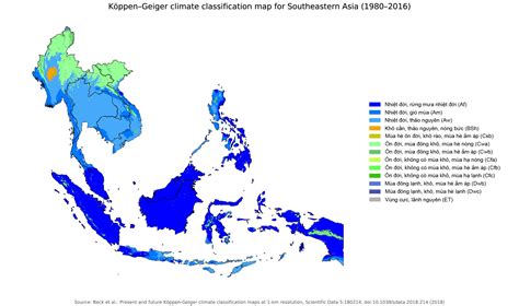 Southeast asia climate map