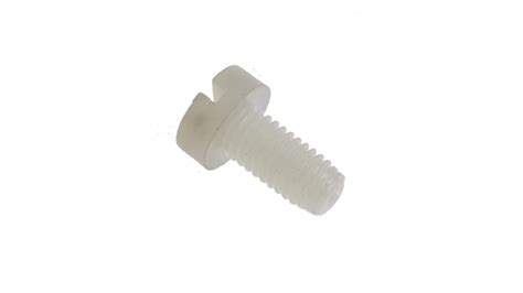 İlgili resim ayrıntısına bakın. RS PRO Slot Cheese Head Nylon Machine Screws, M5x12mm | RS
