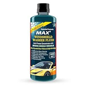 MAX Windshield Washer Fluid Concentrate (500 ML) Anti-Freeze Formula ...