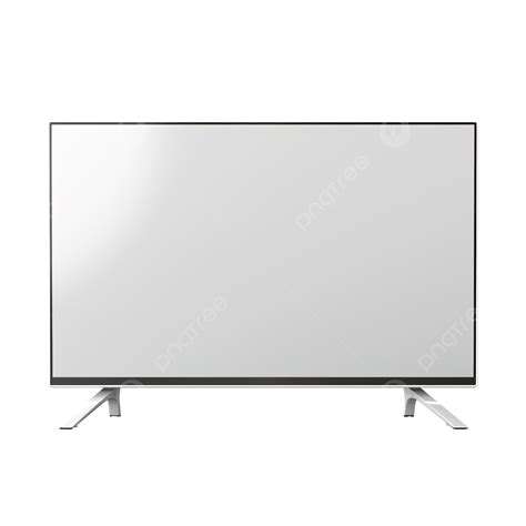 Realistic Lcd Led Tv White Display Mockup Png Illustration, White ...