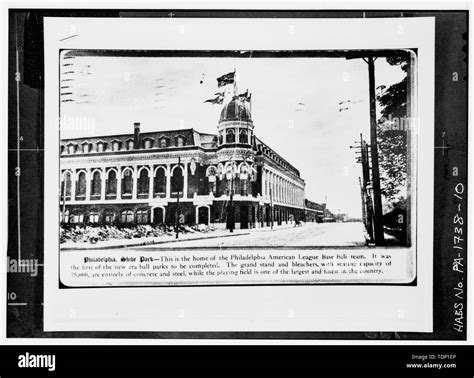 Photocopy of early 20th century postcard showing Shibe Park as ...