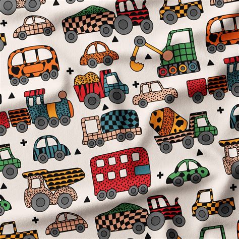 Cotton Jersey Fabric - Geo Transport | Jelly Fabrics – Jelly Fabrics Ltd