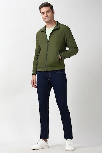 Buy Men Olive Solid Casual Jacket Online - 40016499 | Peter England