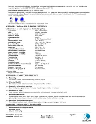 Buy customized variations of Acetic Acid Sds | PDF