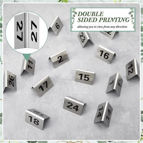 Wenqik 50 Pcs Stainless Steel Table Numbers Tent India | Ubuy