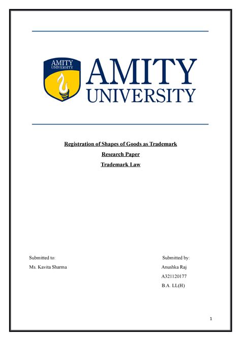 Registration of Shapes of Goods as Trademark - Kavita Sharma Anushka ...