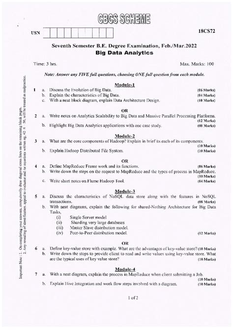 Big Data Analytics 18CS72 - Big data analytics - Studocu