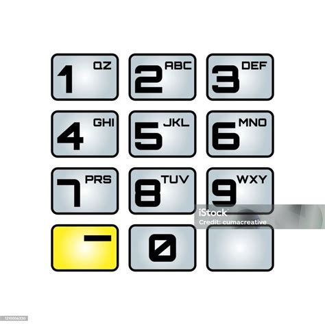 Phone Keypad Letters Converter Vector Illustration Stock Illustration ...