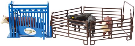 Buy Little Buster Toys 1/16 Working Cattle Chute Set (Blue Cattle Chute ...