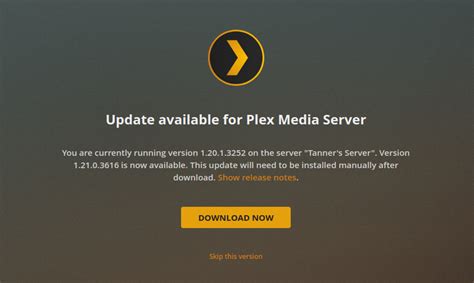 Image result for How to Manually Update Plex Media Server