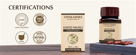 Buy UPAKARMA Safed Musli Capsules (500 mg) | Stamina & Vitality Booster ...