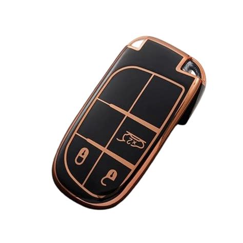 RF REDFOXX Gold Border TPU Key Cover Compatible with Jeep Compass ...
