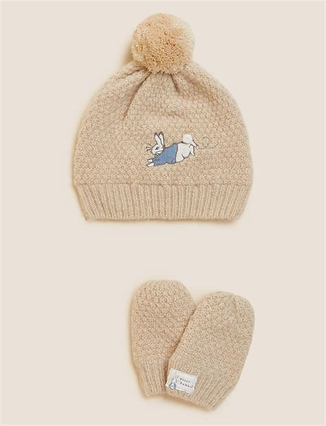 Buy Kids' Peter Rabbit™ Hat and Mitten Set at Marks & Spencer