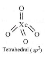 Identify the incorrect statements, regarding the molecule XeO4