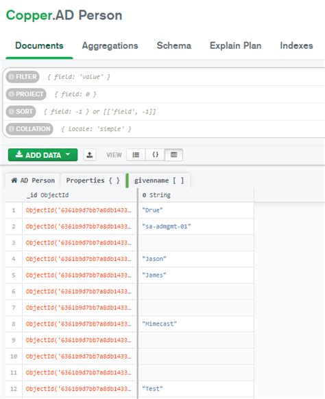 MongoDB Compass Filter Examples 的图像结果