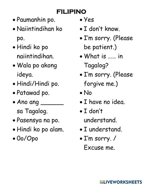 Image result for Simple Tagalog Words