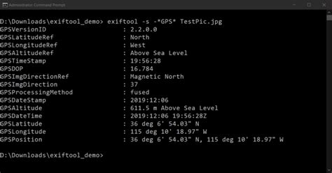 Image result for Exiftool Examples