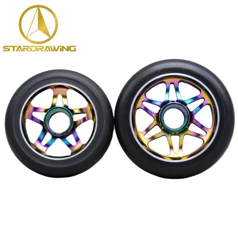 Stardrawing 100/110/120 mm Stunt Scooter Wheels PU on Aluminum Wheels - Scooter Wheels and Stunt ...