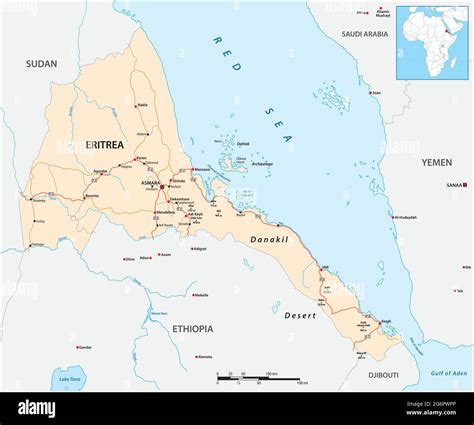 Eritrea Map In Africa Detailed Political Map Of Eritrea Eritrea