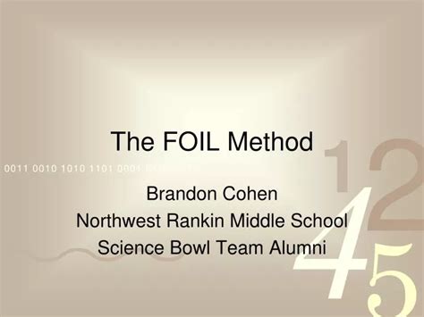 Image result for Foil Method Steps
