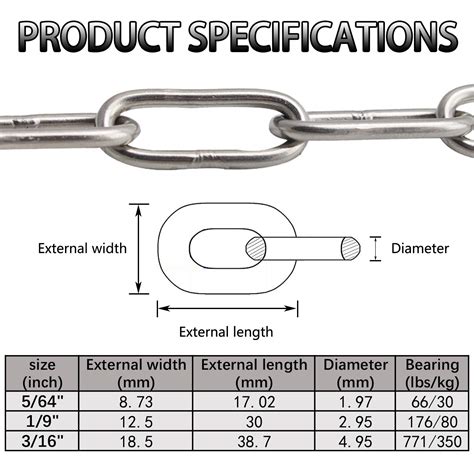 Heavy Duty Chain Sizes at Harrison Trethowan blog
