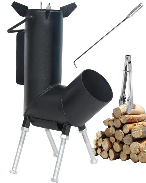 Buy Rocket stove with handle, A portable wood burning camping stove ...