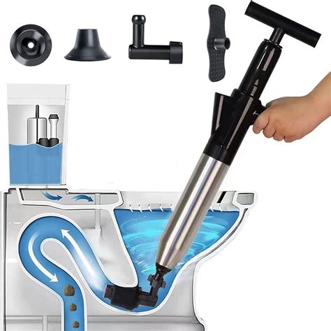 Amazon.com: MaxxGeek Toilet Plunge Blaster, High Pressure Toilet ...