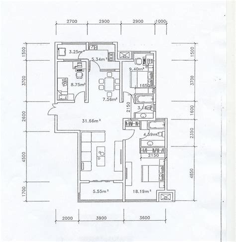 房屋建筑简易平面图要怎么弄-怎样做最简单的住宅单元面积平面图