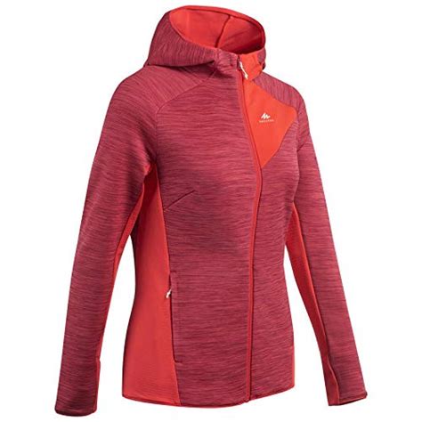 Quechua Women's Mountain Walking Fleece Jacket MH900 - Red Coral (2XL ...