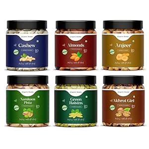 The Organic Basket Dry Fruits Combo Pack - 1.425g (Almonds, Cashews ...