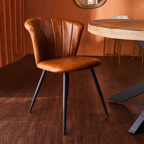 Buy Rustic Flame PU Leather Dining Chair Online