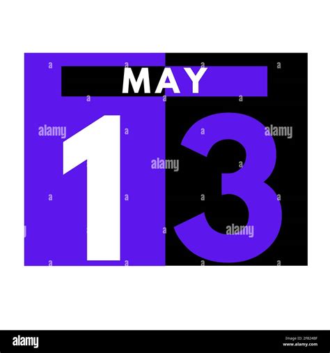 May 13 . Modern daily calendar icon .date ,day, month .calendar for the month of May Stock Photo ...