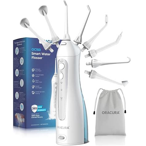 ORACURA OC150 Dental PRO Smart Water Flosser White, 150ml water tank ...