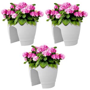 Go Hooked Flower Pots | Railing Pots | Hanging Planters | Flower Pots ...
