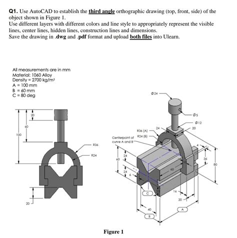 Orthographic Drawing Examples Using Third Angle 的图像结果