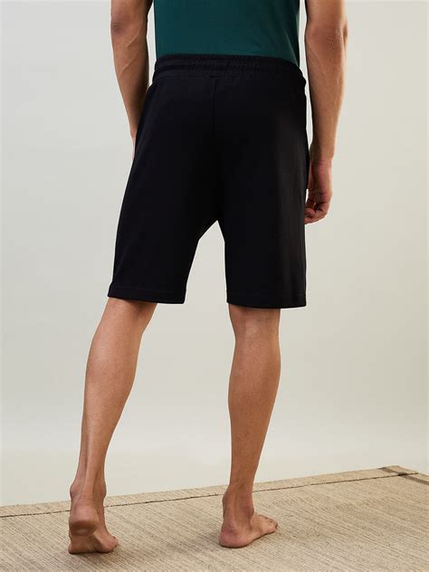 Sleepz Men Black Regular Fit Solid Shorts – MyRaymond