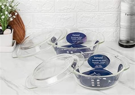 Buy Borosil - Glass Casserole - Oven and Microwave Safe Serving Bowl ...