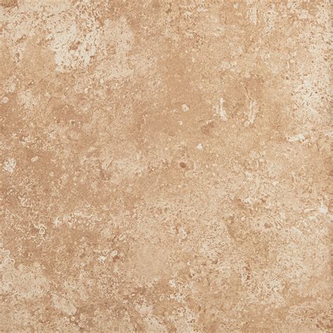 Travertine Replica 12x12-inch Ceramic Floor Tile in Truffle Ceramic ...